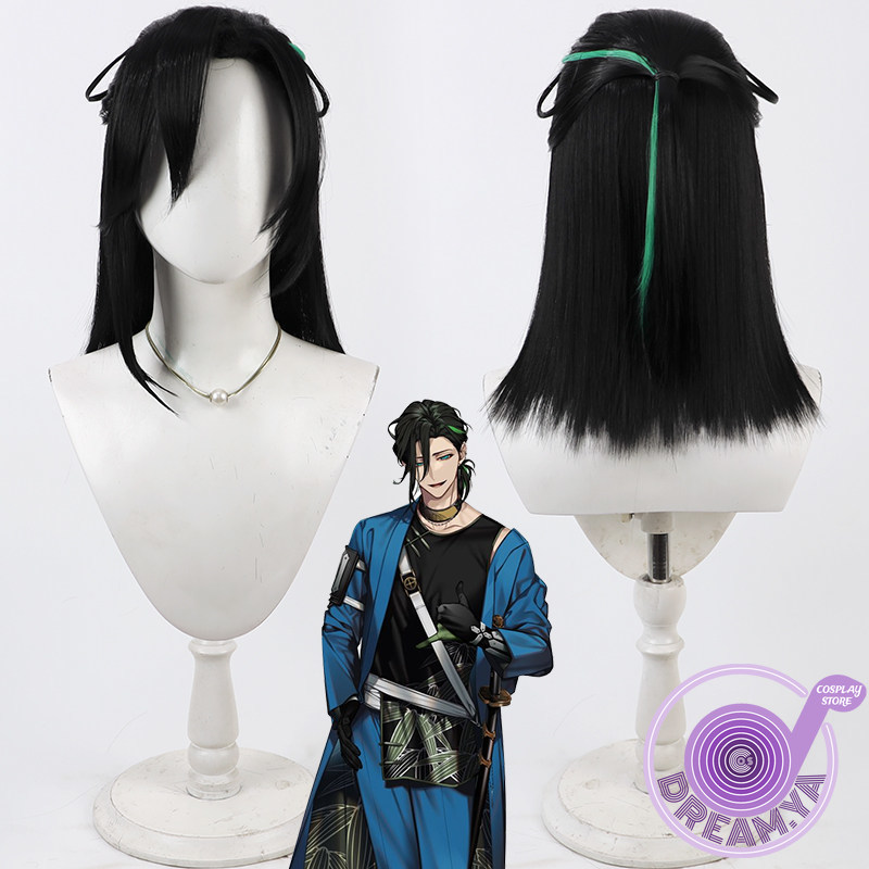 Synthetic Wigs - Sasanuki Cosplay Peruk Touken Ranbu Siyah